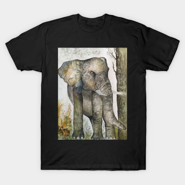 Elephant T-Shirt by Almanzart